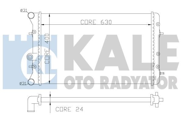 KALE OTO RADYATÖR Radiaator,mootorijahutus 353800